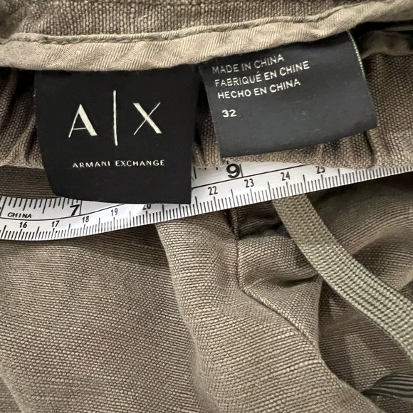ARMANI EXCHANGE Military green pants with 5 pockets, spring-summer, size 32 - Picture 6 of 7